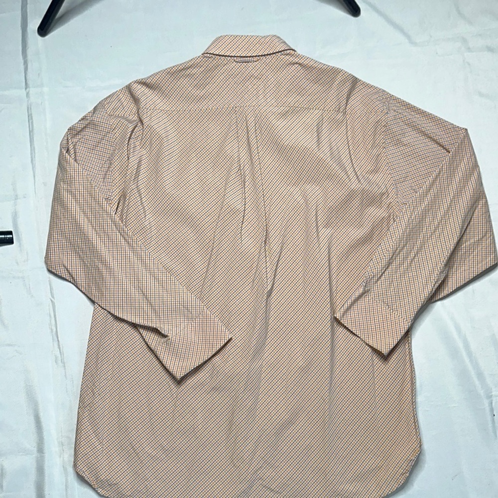 Tommy Hilfiger Men's Orange/Blue Patterned Button Down Shirt - Picture 8 of 8
